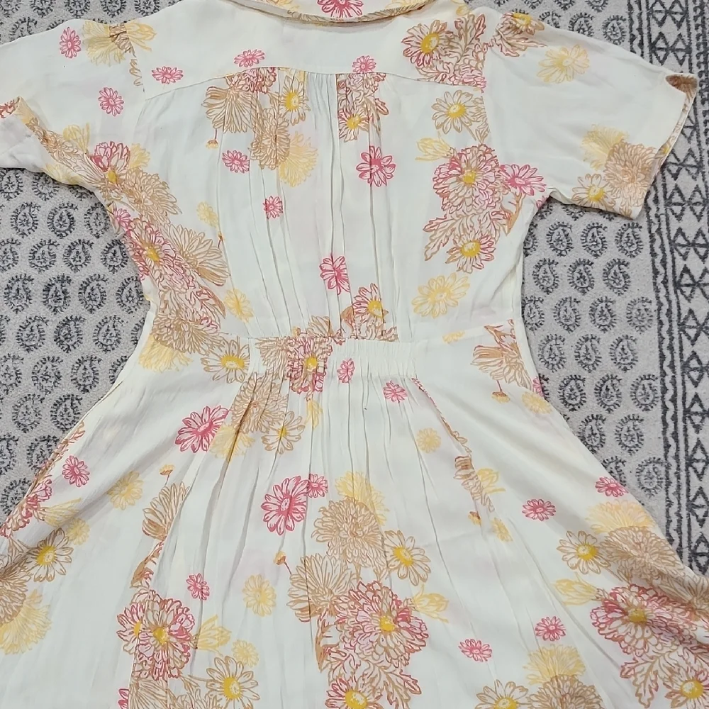 Free People Floral Mini Dress in Pink and Yellow - Picture 10 of 10